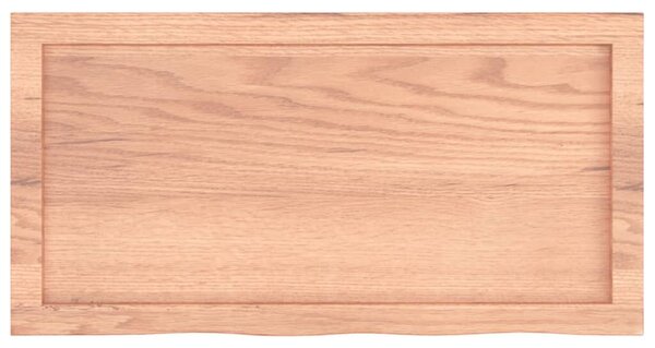 VidaXL világosbarna kezelt tömör tölgyfa fali polc 80x40x(2-6) cm