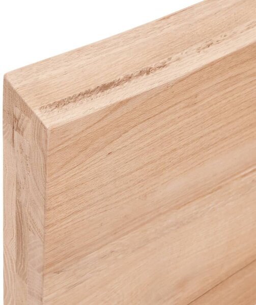 VidaXL világosbarna kezelt tömör tölgyfa fali polc 80x40x(2-6) cm