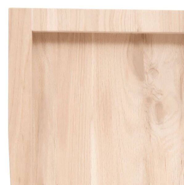 VidaXL kezeletlen tömör tölgyfa fali polc 220x60x(2-6) cm