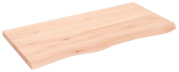 VidaXL kezeletlen tömör tölgyfa fali polc 100x50x(2-4) cm