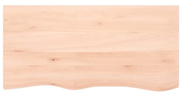 VidaXL kezeletlen tömör tölgyfa fali polc 100x50x(2-4) cm