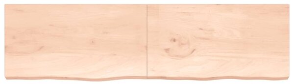 VidaXL kezeletlen tömör tölgyfa fali polc 220x60x(2-6) cm