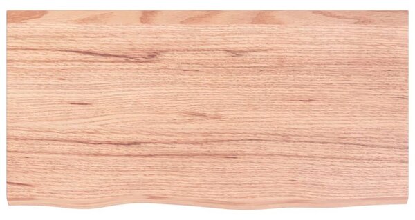 VidaXL világosbarna kezelt tömör tölgyfa fali polc 80x40x(2-6) cm