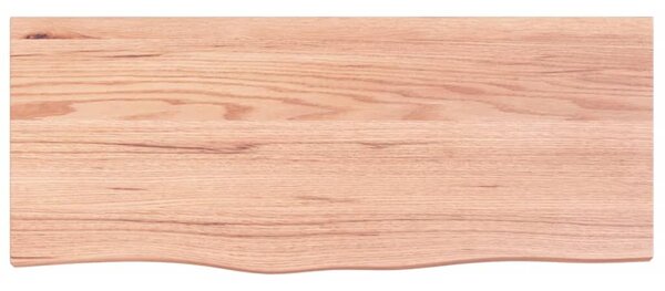 VidaXL világosbarna kezelt tömör tölgyfa fali polc 100x40x(2-4) cm