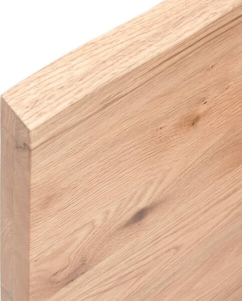 VidaXL világosbarna kezelt tömör tölgyfa fali polc 100x40x(2-4) cm