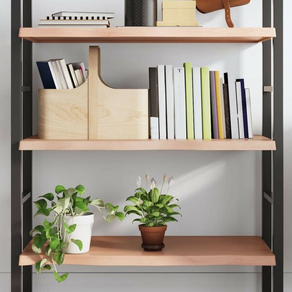 VidaXL világosbarna kezelt tömör tölgyfa fali polc 100x40x(2-4) cm