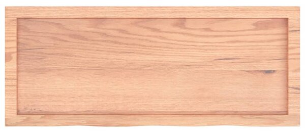 VidaXL világosbarna kezelt tömör tölgyfa fali polc 100x40x(2-4) cm