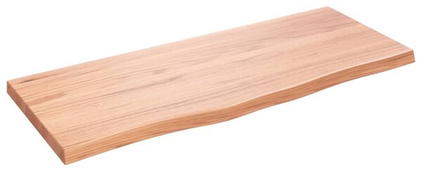 VidaXL világosbarna kezelt tömör tölgyfa fali polc 100x40x(2-4) cm