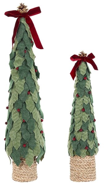Kétdarabos dekorfigura szett SIMONIEMI 55/75 cm Karácsonyfa Zöld