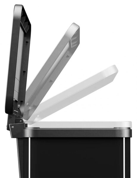 Hailo Oko Duo Plus pedálos szemetes, fekete, 17 L+9 L, L méret