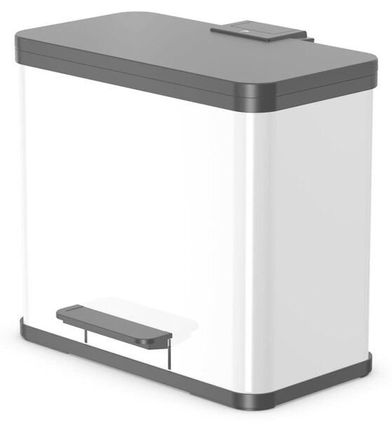 Hailo Oko Duo Plus pedálos szemetes, fehér, 17 L+9 L, L méret