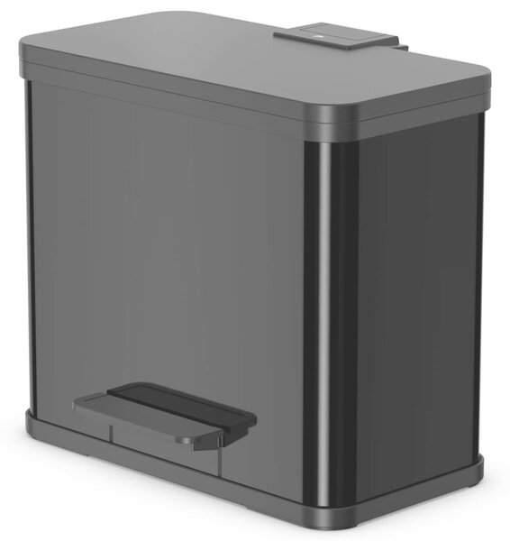 Hailo Oko Trio Plus pedálos szemetes, fekete, 3x9 L, L méret