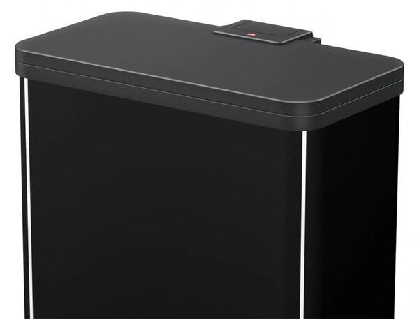 Hailo Oko Duo Plus pedálos szemetes, fekete, 17 L+9 L, L méret