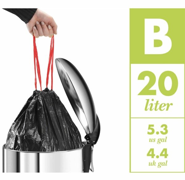 Hailo Oko Trio Plus pedálos szemetes, fekete, 3x9 L, L méret