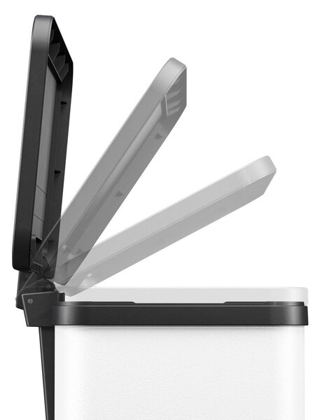 Hailo Oko Trio Plus pedálos szemeteskuka, fehér, 3x9 L, L méret