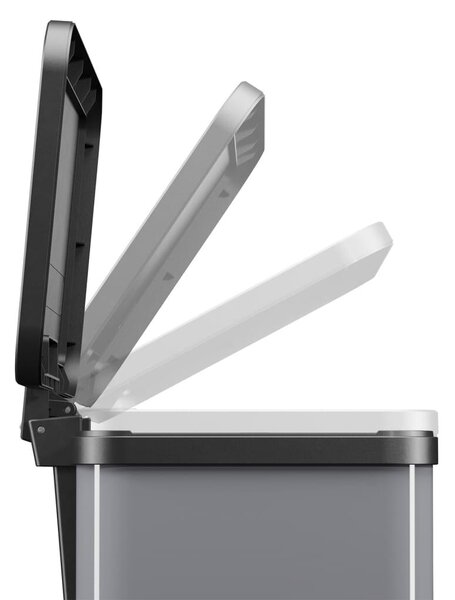 Hailo Oko Trio Plus pedálos szemetes, ezüst, 3x9 L, L méretű