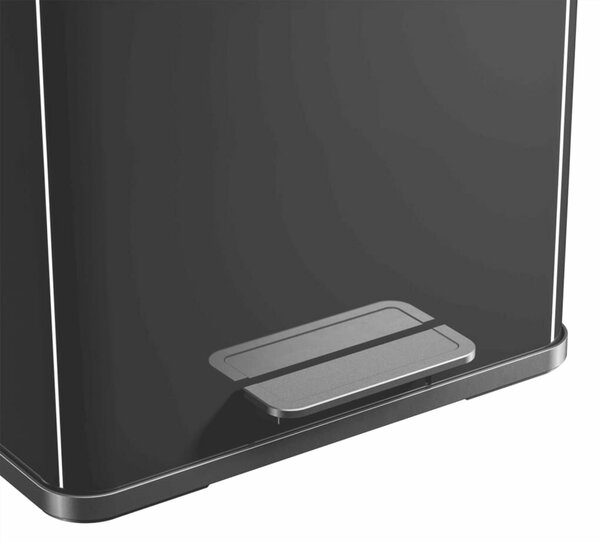 Hailo Oko Duo Plus pedálos szemetes, fekete, 17 L+9 L, L méret