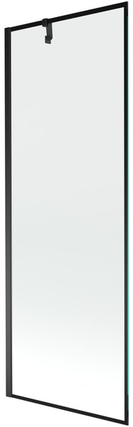 Mexen Next, kádparaván 1 szárny 70 x 150 cm, fix szárny, 6 mm átlátszó üveg fekete mintával, fekete profil, 895-070-000-00-70-70