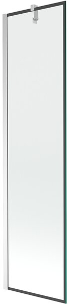 Mexen Next, kádparaván 1 szárny 50 x 150 cm, fix szárny, 6 mm átlátszó üveg fekete mintával, króm profil, 895-050-000-00-70-01