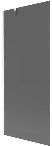 Mexen Next, kádparaván 1 szárny 80 x 150 cm, fix szárny, 6 mm szürke üveg, fehér profil, 895-080-000-00-40-20