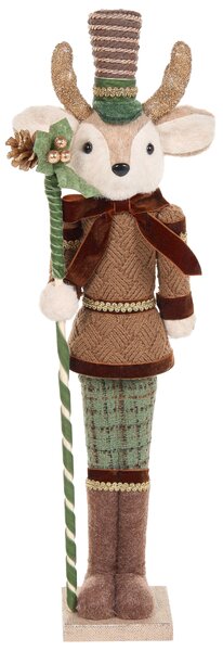 Kétdarabos dekorfigura szett ALATORNIO 62/63 cm Rénszarvas Medve Barna