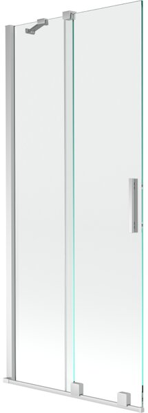 Mexen Velar, 2 szárnyas eltolható kádparaván 80 x 150 cm, 8mm átlátszó üveg, króm profil, 896-080-000-01-01