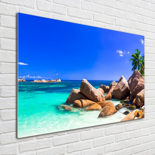 Akril üveg kép Strand seychelles