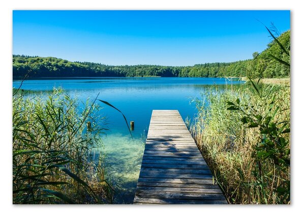 Üvegfotó Pier a tavon