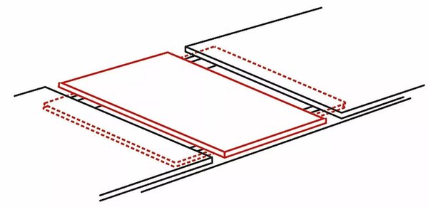 Nigel Kihúzható Étkezőasztal Laminált Artisan Tölgy-Fehér Modern