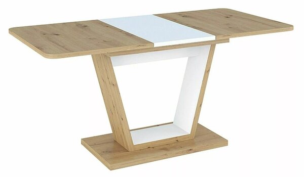 Nigel Kihúzható Étkezőasztal Laminált Artisan Tölgy-Fehér Modern