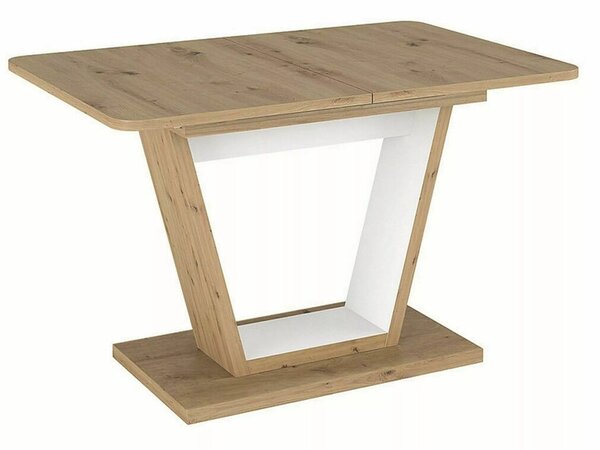 Nigel Kihúzható Étkezőasztal Laminált Artisan Tölgy-Fehér Modern