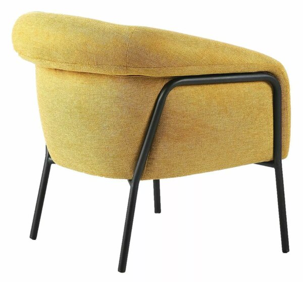Design fotel CLOVER BREGO, mustárszínű BREGO 68