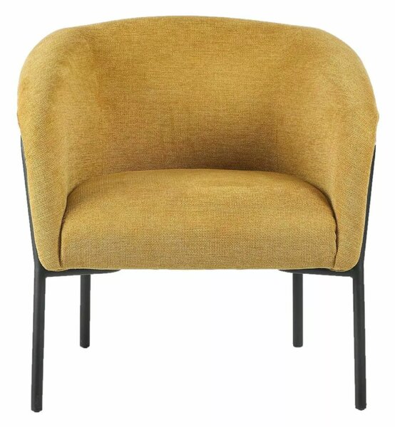 Design fotel CLOVER BREGO, mustárszínű BREGO 68