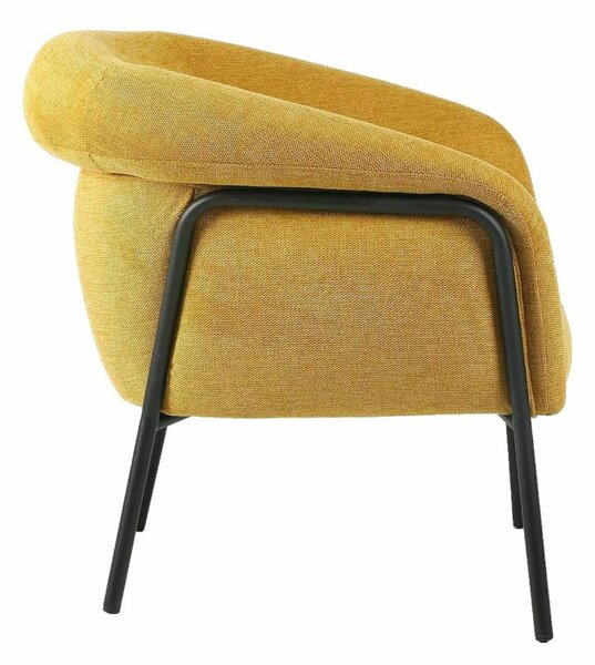 Design fotel CLOVER BREGO, mustárszínű BREGO 68