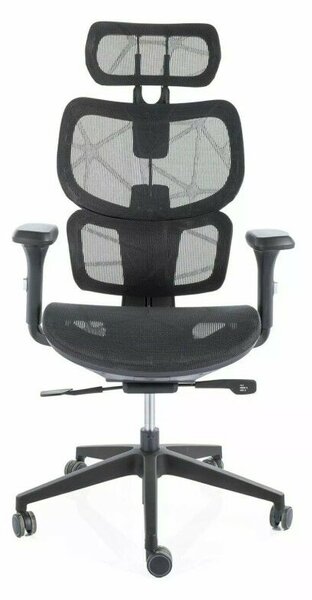 Devon Ergonomikus Hálós Forgószék Fekete Multiblock