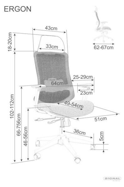 Ergon Professional Hálós Ergonomikus Irodai Szék Fekete Multiblock