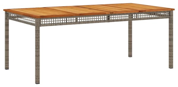 9 részes szürke polyrattan kerti étkezőgarnitúra párnával