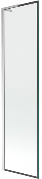 Mexen Next L, 1 szárnyú kádparaván 50 x 150 cm, 6mm átlátszó üveg-fekete mintás, króm profil, 895-050-000-03-70-01