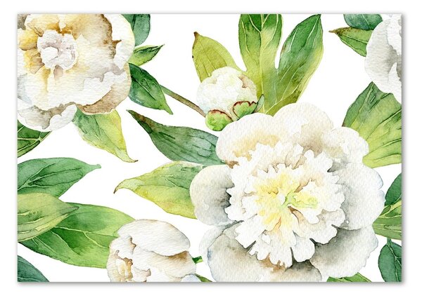 Egyedi üvegkép Peonies