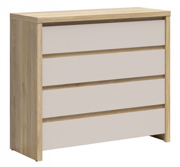 Komód Nolroma 105, Laminált forgácslap, 92x105x41cm, Tölgy, Kasmír