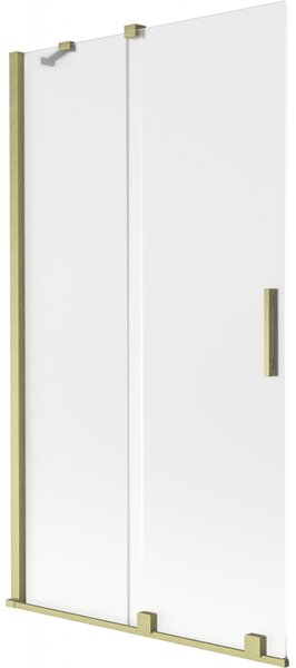 Mexen Velar, 2 szárnyas eltolható kádparaván 100 x 150 cm, 8 mm matt üveg, arany matt, 896-100-000-31-55
