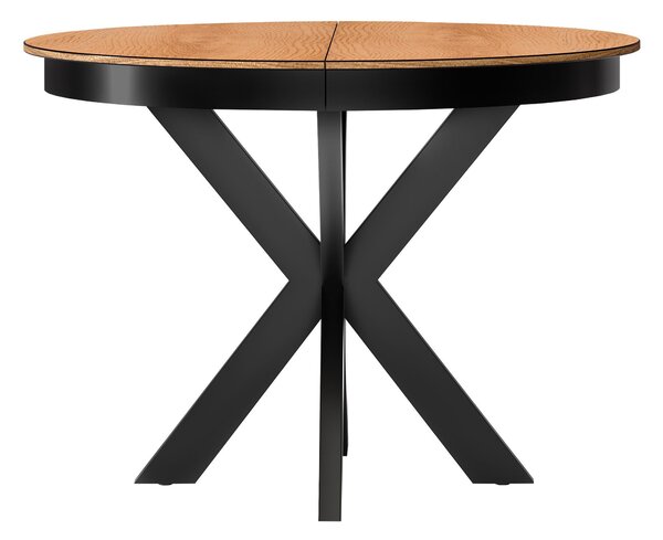 Asztal Lorsali 109, 75cm, Tölgy, Fekete
