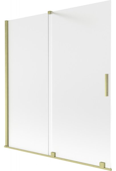 Mexen Velar, 2 szárnyas eltolható kádparaván 150 x 150 cm, 8 mm matt üveg, arany matt, 896-150-000-31-55