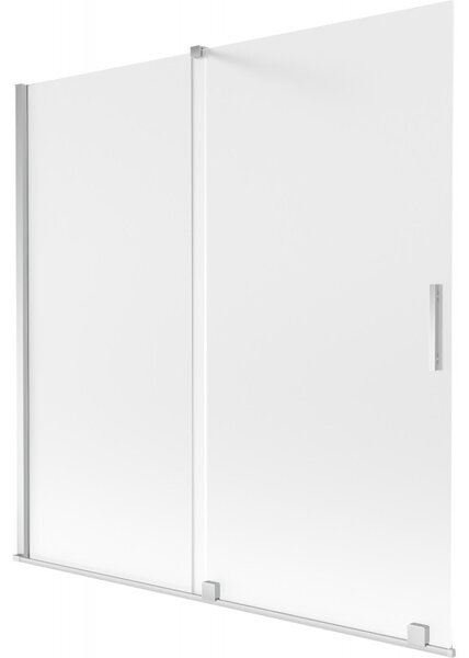 Mexen Velar, 2 szárnyú eltolható kádparaván 160 x 150 cm, 8 mm mattüveg, króm, 896-160-000-31-01