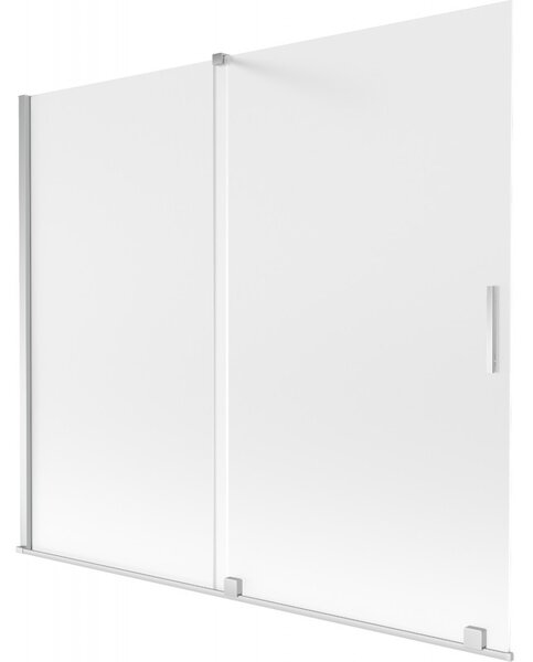 Mexen Velar, 2 szárnyas eltolható kádparaván 180 x 150 cm, 8 mm mattüveg, króm, 896-180-000-31-01