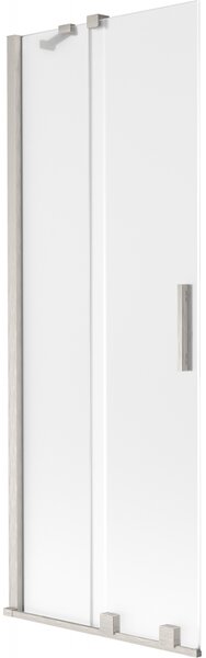 Mexen Velar, 2 szárnyas eltolható kádparaván 70 x 150 cm, 8 mm mattüveg, csiszolt acél, 896-070-000-31-97