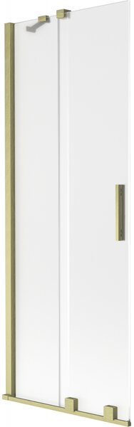 Mexen Velar, 2 szárnyas eltolható kádparaván 70 x 150 cm, 8 mm matt üveg, arany matt, 896-070-000-31-55