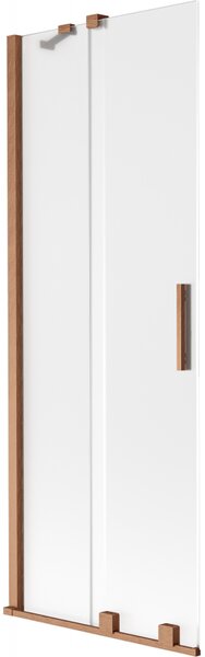 Mexen Velar, 2 szárnyas eltolható kádparaván 70 x 150 cm, 8 mm-es mattüveg, rézmatt, 896-070-000-31-65