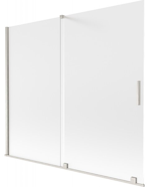 Mexen Velar, 2 szárnyas eltolható kádparaván 180 x 150 cm, 8 mm-es mattüveg, csiszolt acél, 896-180-000-31-97
