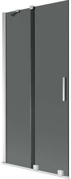 Mexen Velar, 2 szárnyas eltolható kádparaván 90 x 150 cm, 8mm szürke üveg, króm, 896-090-000-41-01